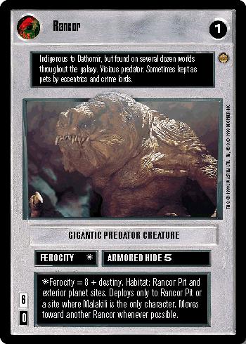 Rancor [Limited] Star Wars CCG Jabba's Palace