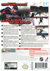 Back Cover | NHL 2K9 Wii