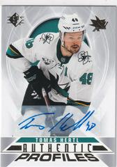 Tomas Hertl [Signature] Hockey Cards 2020 SP Authentic Profiles Prices