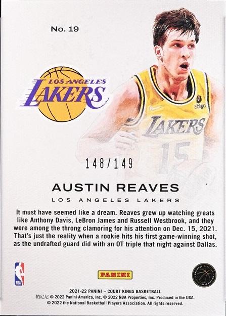 Austin Reaves [Ruby] #19 Prices [Rookie] | 2021 Panini Court Kings ...