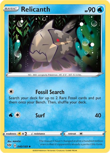 Relicanth #40 Pokemon Darkness Ablaze