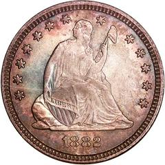 1882 [PROOF] Coins Seated Liberty Quarter Prices