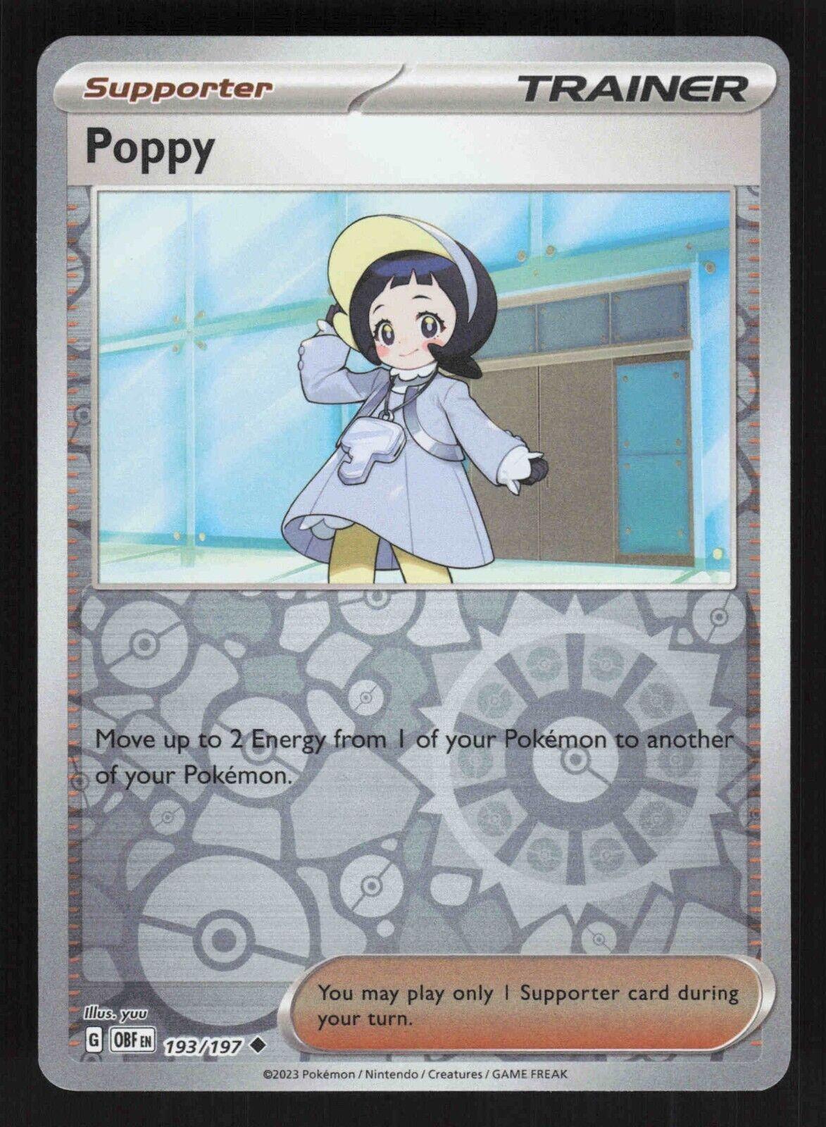 Poppy [Reverse Holo] #193 Pokemon Obsidian Flames