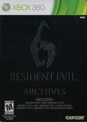 Front Of Slipcover | Resident Evil 6 Archives Xbox 360