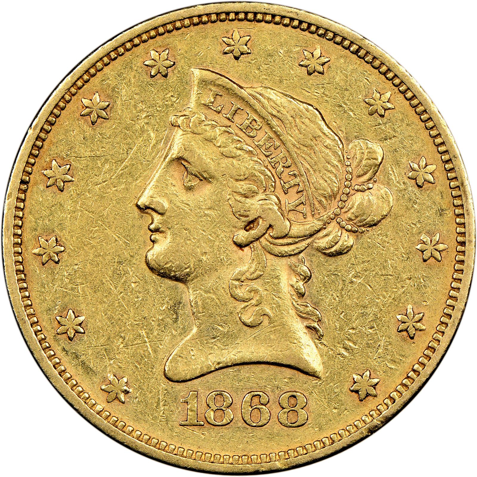 1868 Liberty Head Gold Double Eagle Prices | Ungraded, NGC, PCGS Values