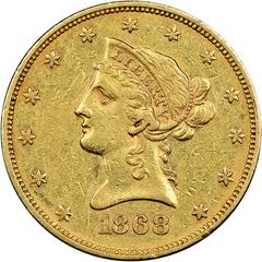 1868 Coins Liberty Head Gold Double Eagle Prices