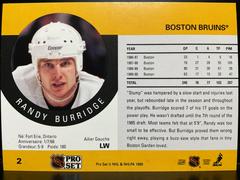 Back | Randy Burridge Hockey Cards 1990 Pro Set