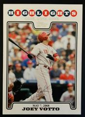 Joey Votto [Gold Foil] #UH185 Baseball Cards 2008 Topps Update & Highlights Prices