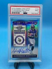Alexander Mattison [Autograph Teal] #102 Football Cards 2019 Panini Contenders Optic Prices