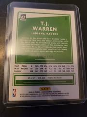 Warren Back | T. J. Warren Basketball Cards 2020 Panini Donruss Optic