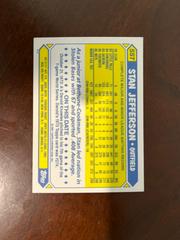 Back | Stan Jefferson Baseball Cards 1987 Topps Traded Tiffany