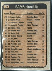 1981_Topps_B | Rams Team Leaders [Checklist] Football Cards 1981 Topps