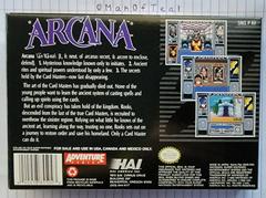 Box Back | Arcana Super Nintendo