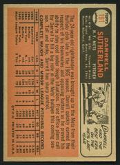 Back | Darrell Sutherland Baseball Cards 1966 Topps