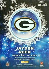 Back | Jayden Reed Football Cards 2023 Panini Donruss Rookie Holiday Sweater