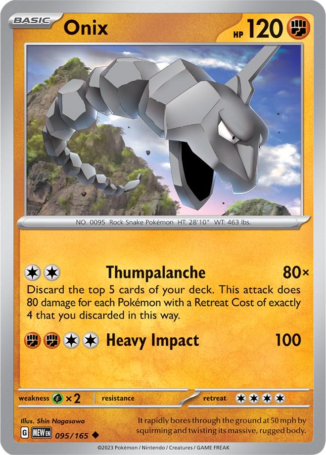 Onix #95 Pokemon Scarlet & Violet 151