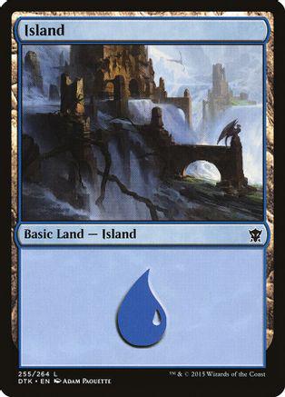 Island #254 Magic Dragons of Tarkir