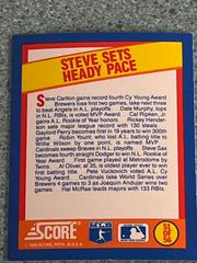 Steve Sets Heady Pace Baseball Cards 1989 Score Magic Motion Trivia A Year to Remember Prices