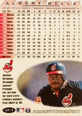 Rear | Albert Belle Baseball Cards 1996 Fleer Update