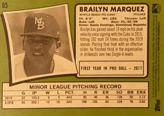 Rear | Brailyn Marquez Baseball Cards 2020 Topps Heritage Minor League