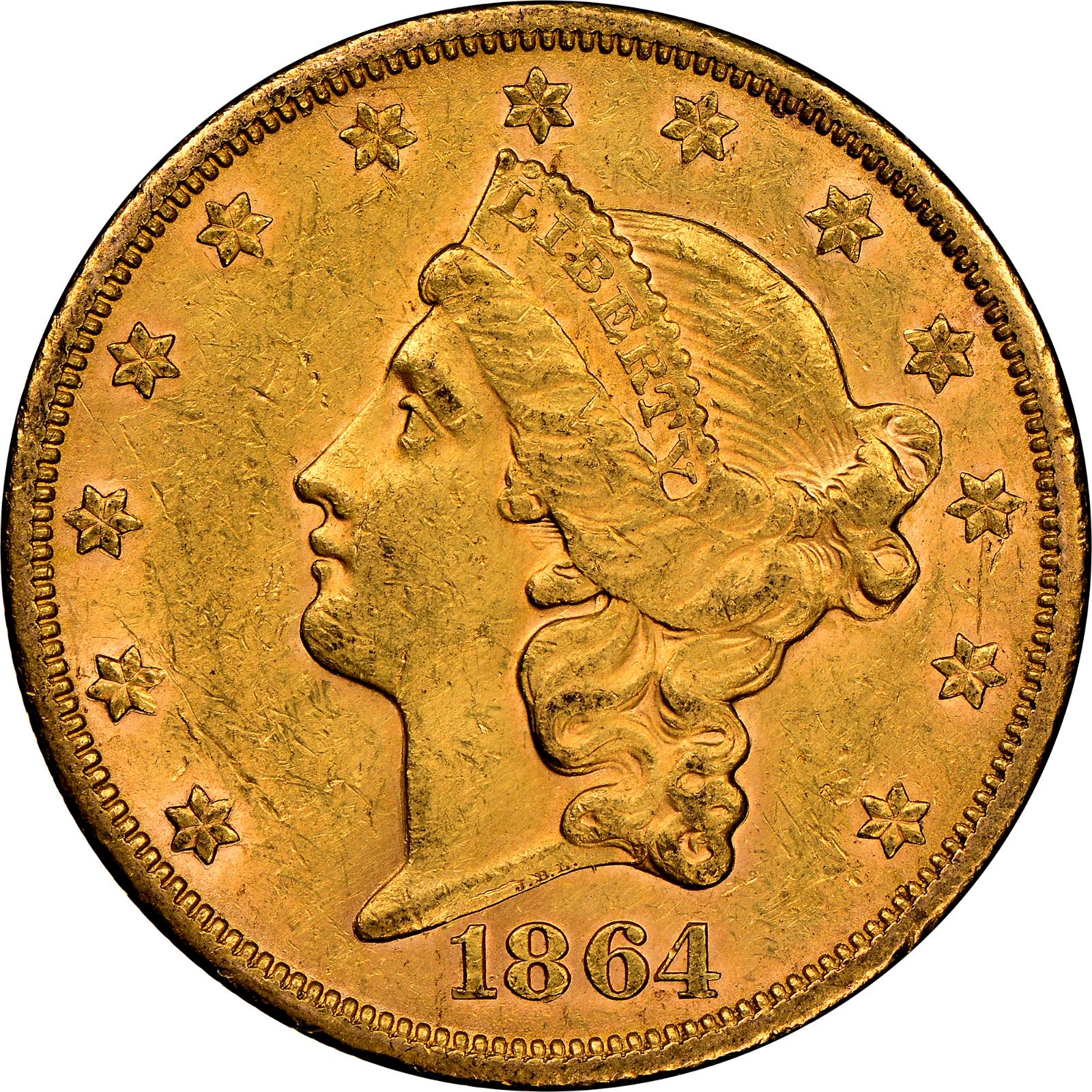 1864 S Liberty Head Gold Double Eagle Prices | Ungraded, NGC, PCGS Values