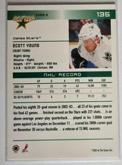 Backside | Scott Young [Action] Hockey Cards 2003 ITG Toronto Star