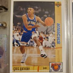 Greg Anthony Basketball Cards 1991 Upper Deck Rookie Standouts Prices