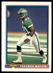 Terance Mathis Football Cards 1991 Bowman Prices