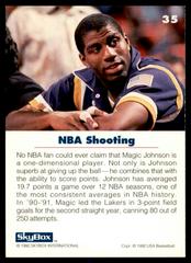 Back Side | Magic Johnson Basketball Cards 1992 Skybox USA