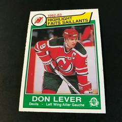 Don Lever #224 Hockey Cards 1983 O-Pee-Chee Prices