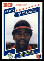 Joe Carter #16 Baseball Cards 1987 M & M's Prices