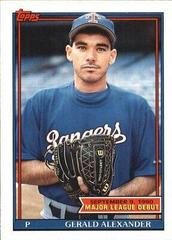Gerald Alexander #4 Baseball Cards 1991 Topps '90 M.L. Debut Prices