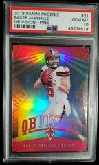 Baker Mayfield [Pink] Football Cards 2018 Panini Phoenix QB Vision Prices