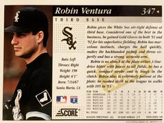 Rear | Robin Ventura [Gold Rush] Baseball Cards 1994 Score