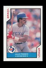 Julio Franco [Joker] Baseball Cards 1990 U.S. Playing Card All Stars Prices