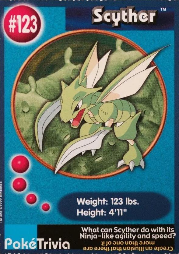 Scyther #123 Pokemon Burger King