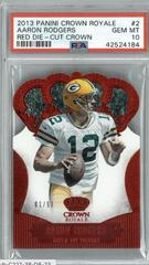 Aaron Rodgers [Red Die Cut] #2 Football Cards 2013 Panini Crown Royale Prices