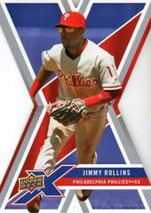 Jimmy Rollins [Die Cut] #75 Baseball Cards 2008 Upper Deck X Prices