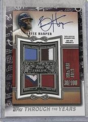 Bryce Harper Baseball Cards 2021 Topps Through the Years Prices