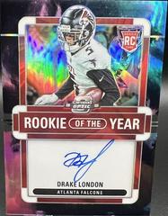 Drake London [Rookie of the Year Autograph Nebula] #ROY-DL Football Cards 2022 Panini Contenders Optic Rookie of the Year Prices