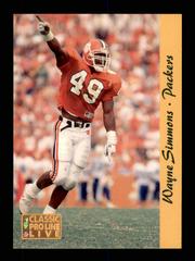 Wayne Simmons #94 Football Cards 1993 Pro Line Live Prices