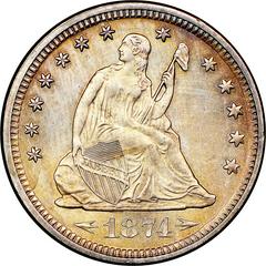 1874 [ARROWS PROOF] Coins Seated Liberty Quarter Prices