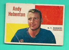 Andy Hebenton #42 Hockey Cards 1960 Topps Prices
