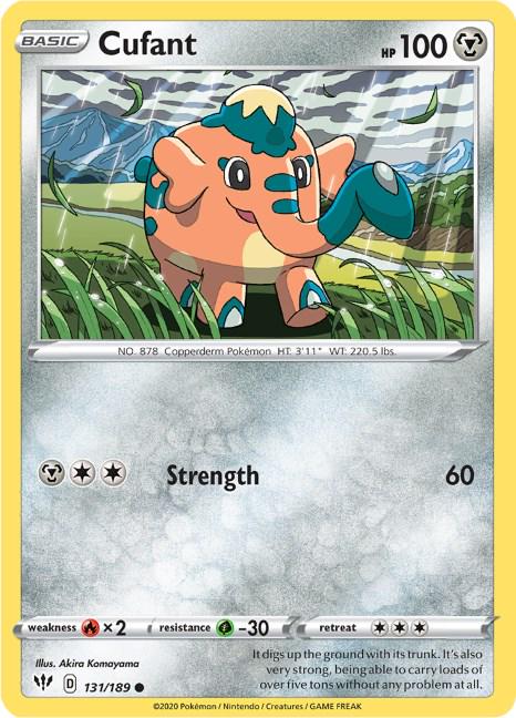 Cufant #131 Pokemon Darkness Ablaze