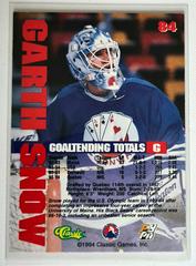 Backside | Garth Snow Hockey Cards 1994 Classic