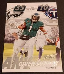 Jalen Hurts #AGS-13 Football Cards 2023 Panini Prestige Any Given Sunday Prices