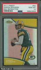 Aaron Rodgers [Red Refractor] #50 Football Cards 2011 Topps Finest Prices