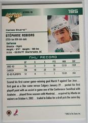 Backside | Stéphane Robidas [Action] Hockey Cards 2003 ITG Toronto Star