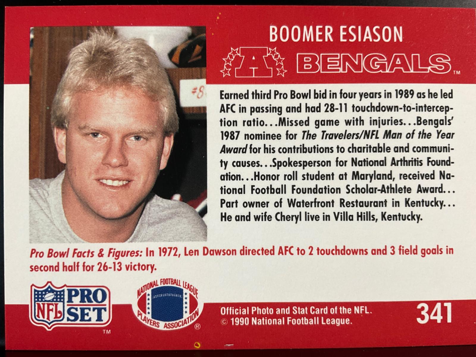 Boomer Esiason 341 Prices 1990 Pro Set Football Cards