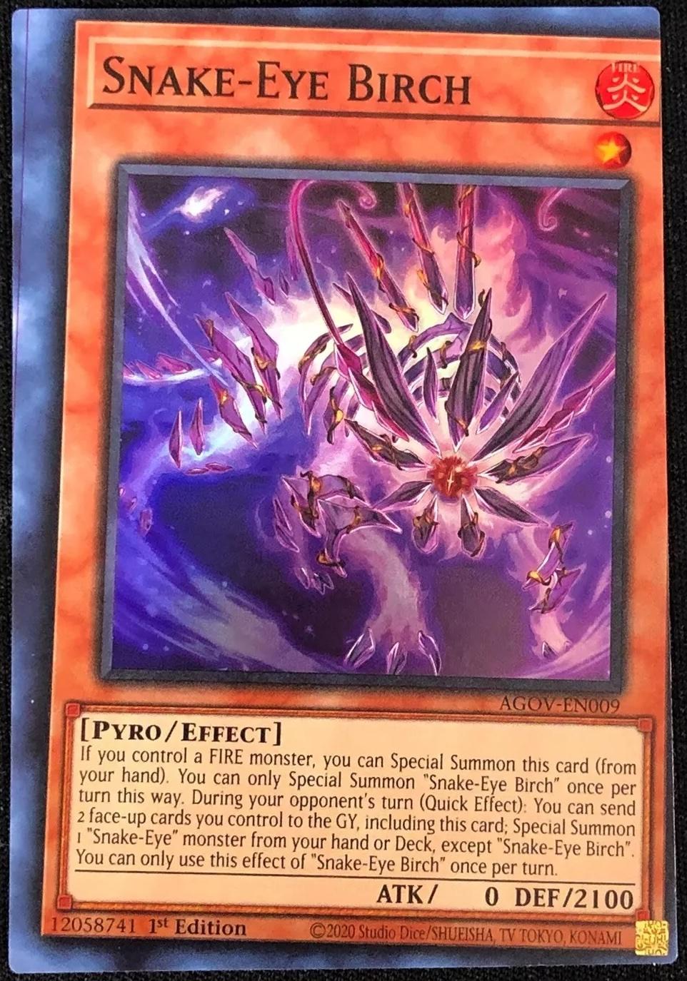 Snake-Eye Birch [Misprint] AGOV-EN009 YuGiOh Age of Overlord